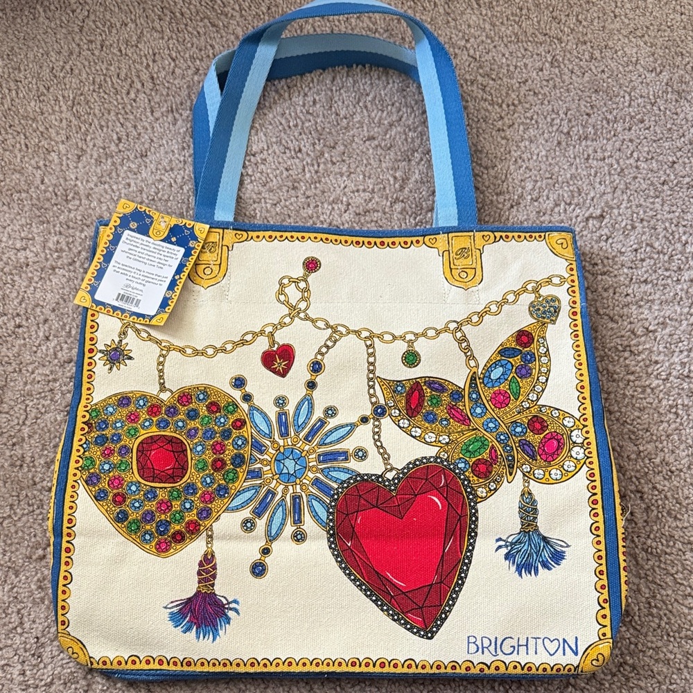 Brighton Colorful Heart and Butterfly Tote